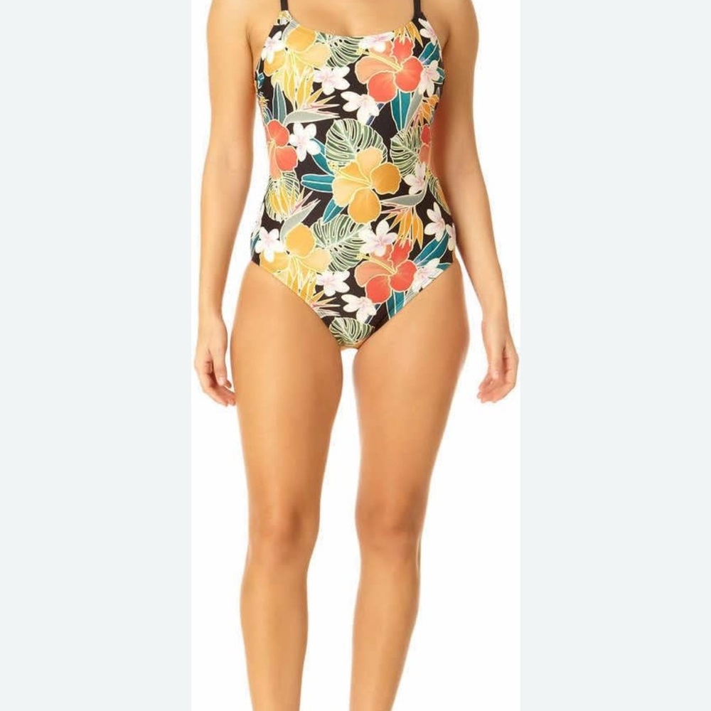 Hurley womens Floral One-Piece Swimsuit size XS